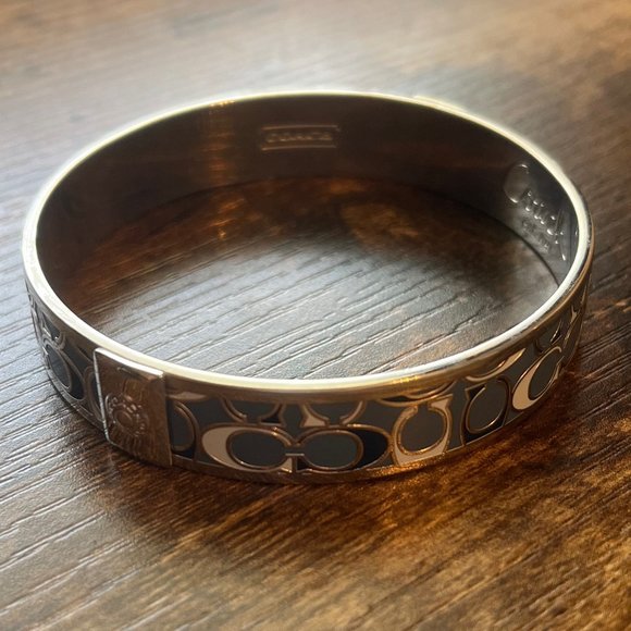 Coach Signature C Light Blue Bangle Bracelet - Picture 2 of 3